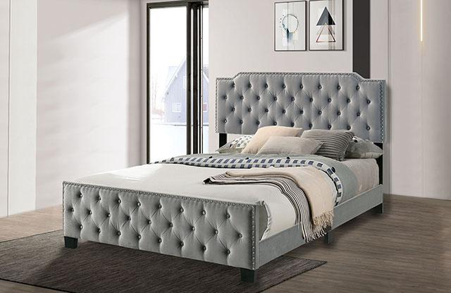 Charlize Bed Grey & Navy - Furniture 4 Less Outlet (Salinas,CA)
