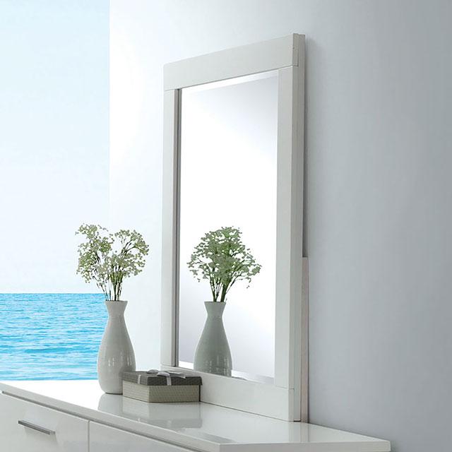 Christie Glossy White Mirror - Furniture 4 Less Outlet (Salinas,CA)