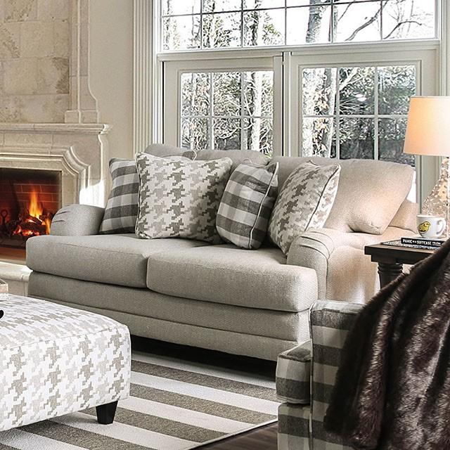 Christine Light Gray Love Seat - Furniture 4 Less Outlet (Salinas,CA)