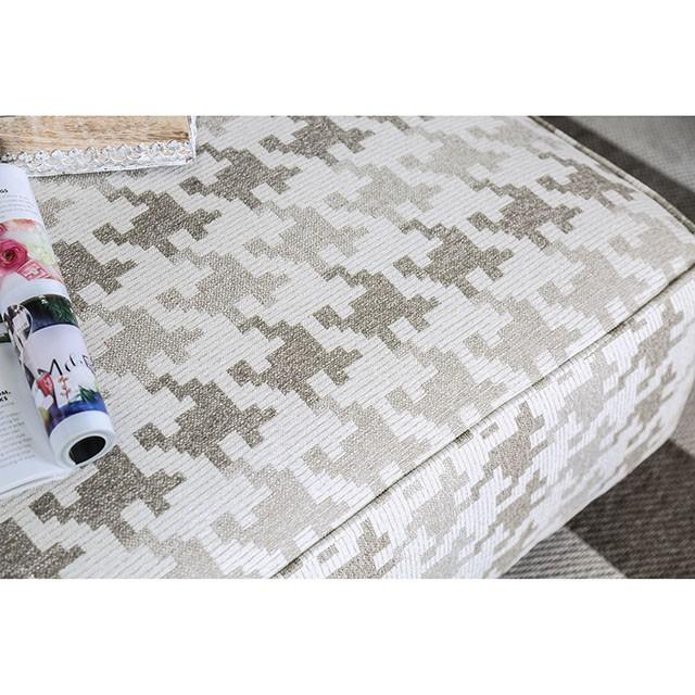 Christine Light Gray/Pattern Ottoman - Furniture 4 Less Outlet (Salinas,CA)