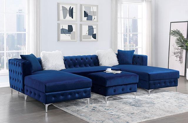 CIABATTONI Ottoman, Navy - Furniture 4 Less Outlet (Salinas,CA)