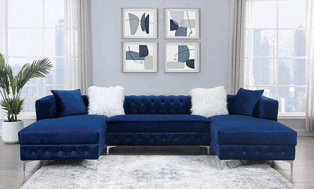 CIABATTONI Sectional, Navy - Furniture 4 Less Outlet (Salinas,CA)