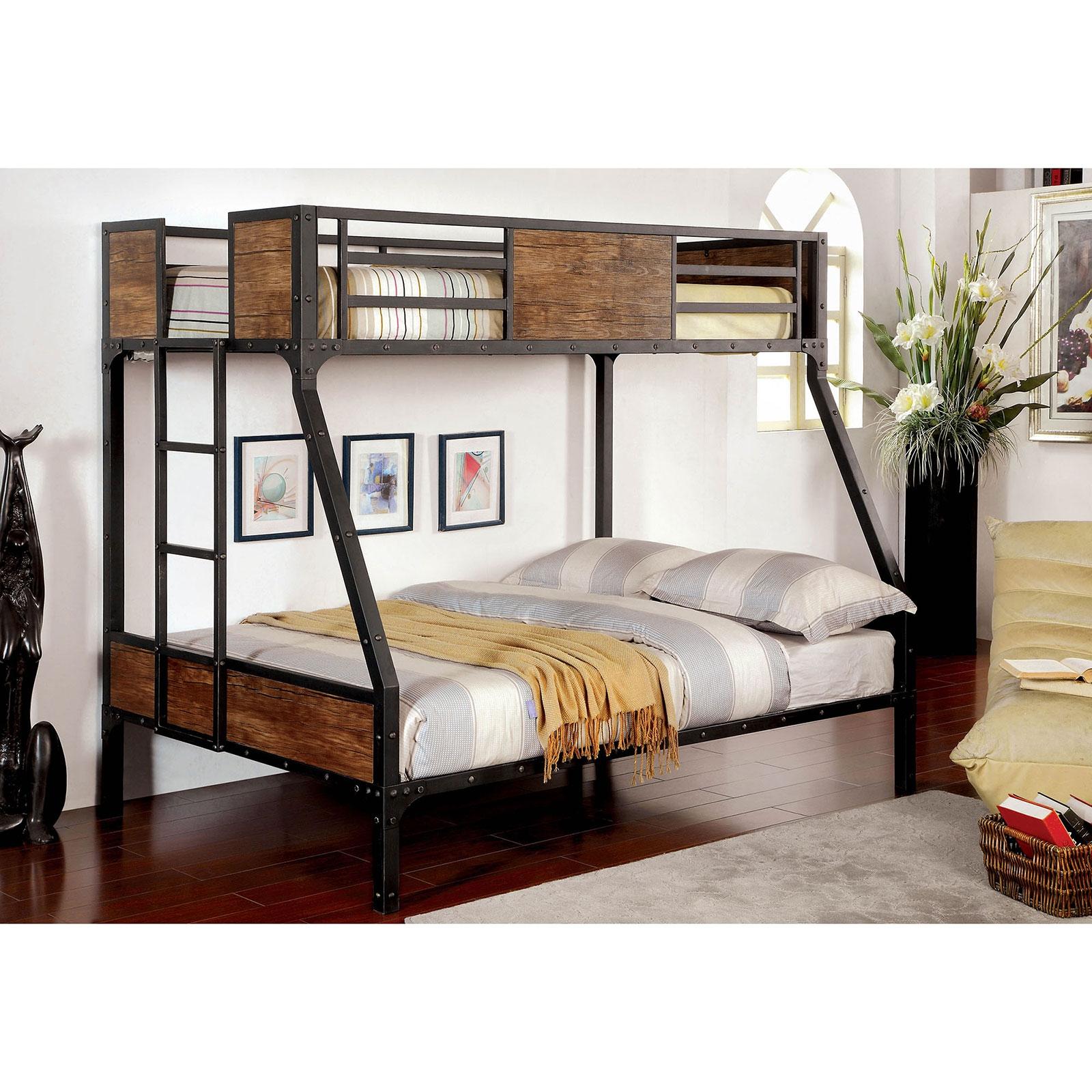 CLAPTON Black Twin/Full Bunk Bed - Furniture 4 Less Outlet (Salinas,CA)