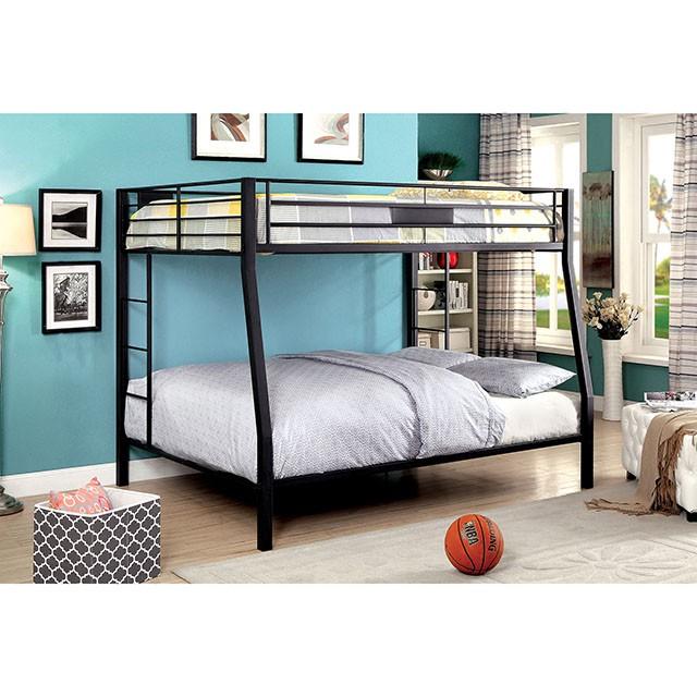 CLAREN Black Full/Queen Bunk Bed - Furniture 4 Less Outlet (Salinas,CA)