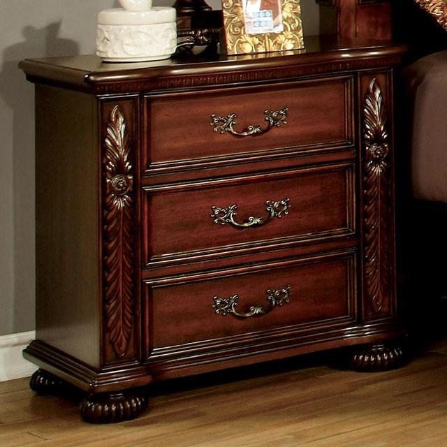 ARTHUR Brown Cherry Night Stand - Furniture 4 Less Outlet (Salinas,CA)