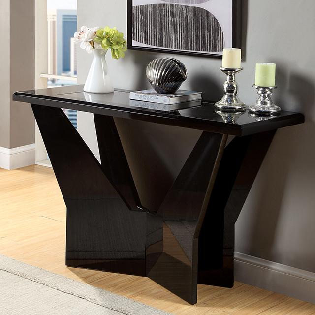 DUBENDORF Sofa Table, Black - Furniture 4 Less Outlet (Salinas,CA)