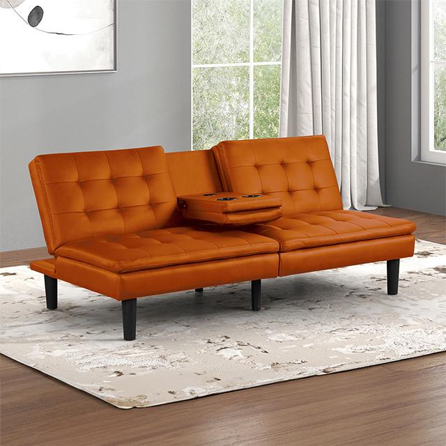 Eidsberg Futon Sofa Bed Orange, Grey, Brown, & Black - Furniture 4 Less Outlet (Salinas,CA)