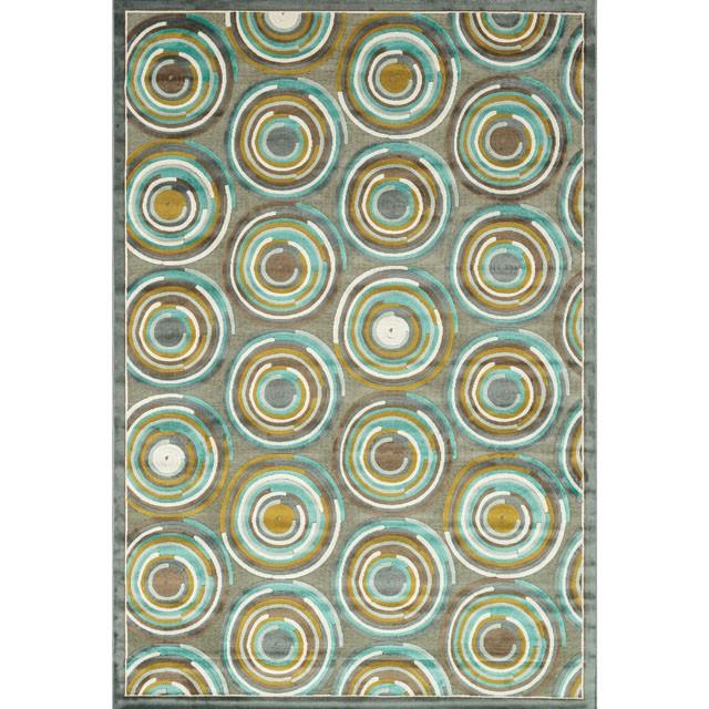Atlas Rug Gray/ Aqua - Furniture 4 Less Outlet (Salinas,CA)