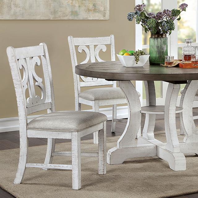 AULETTA Round Dining Table, Gray - Furniture 4 Less Outlet (Salinas,CA)