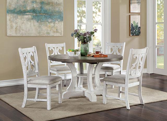 AULETTA Round Dining Table, Gray - Furniture 4 Less Outlet (Salinas,CA)