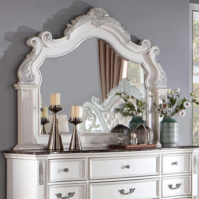 ESPARANZA Mirror, Pearl White - Furniture 4 Less Outlet (Salinas,CA)