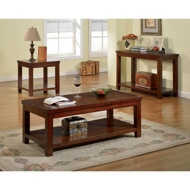 ESTELL Dark Cherry End Table, Cherry - Furniture 4 Less Outlet (Salinas,CA)