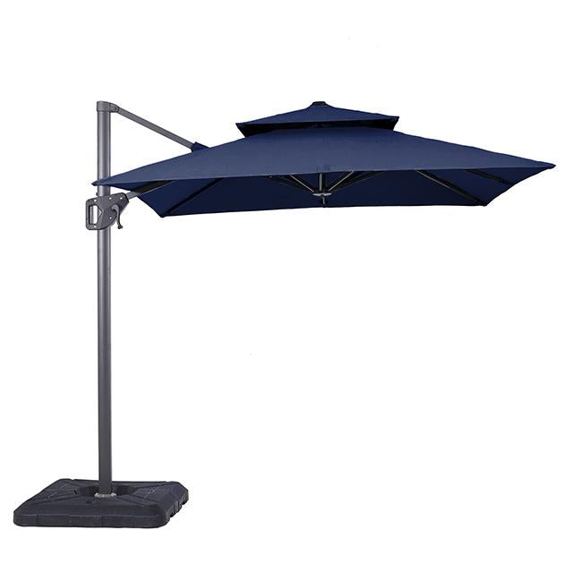 Fida 8 Ft Square Umbrella w/ Double Top + 37" Large Base - Furniture 4 Less Outlet (Salinas,CA)