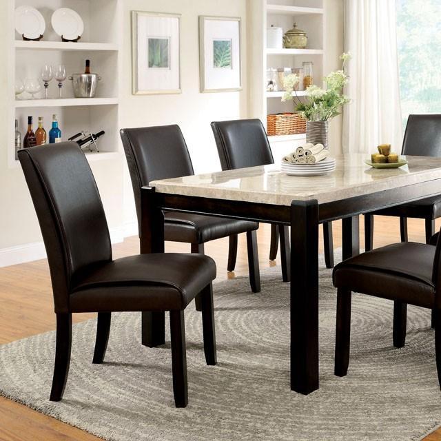 GLADSTONE I Dark Walnut/Ivory Dining Table - Furniture 4 Less Outlet (Salinas,CA)