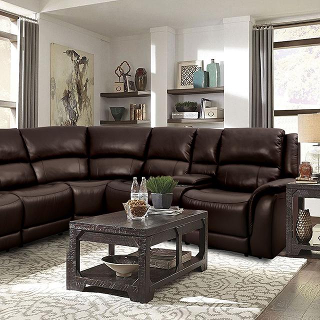 GORGIUS Power Sectional, Espresso - Furniture 4 Less Outlet (Salinas,CA)
