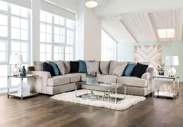GUNNERSBURY Sectional, Gray - Furniture 4 Less Outlet (Salinas,CA)