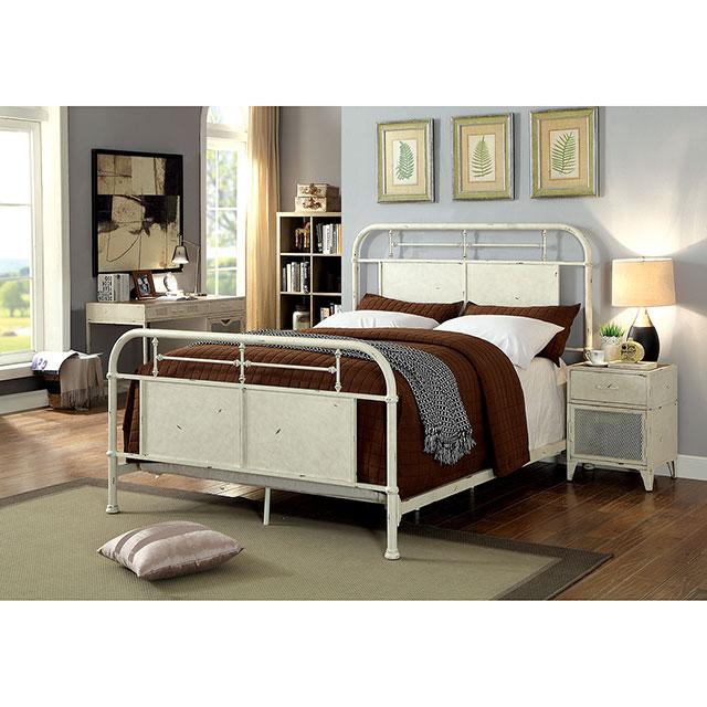 Haldus Cal.King, E.King, & Twin Bed White, Ivory, & Red - Furniture 4 Less Outlet (Salinas,CA)
