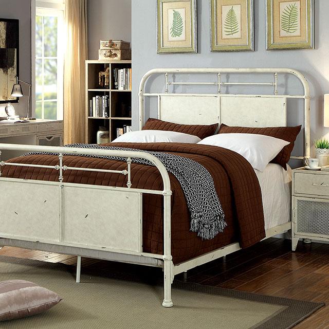 Haldus Cal.King, E.King, & Twin Bed White, Ivory, & Red - Furniture 4 Less Outlet (Salinas,CA)