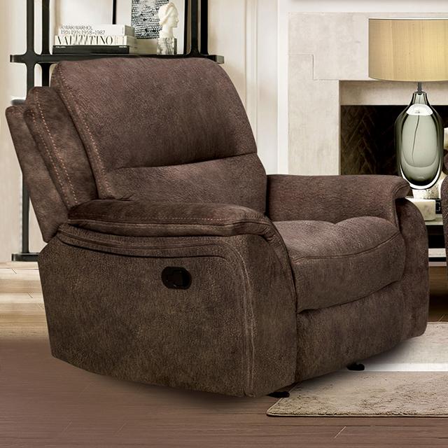 HENRICUS Glider Recliner, Dark Brown - Furniture 4 Less Outlet (Salinas,CA)