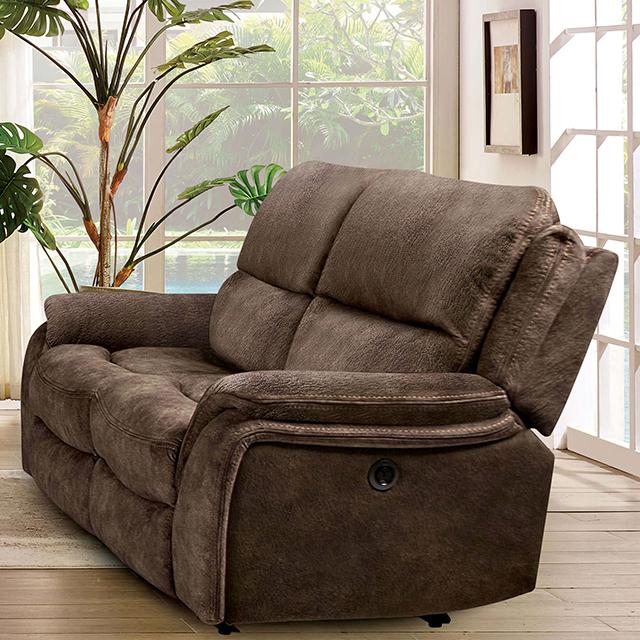 HENRICUS Loveseat, Dark Brown - Furniture 4 Less Outlet (Salinas,CA)