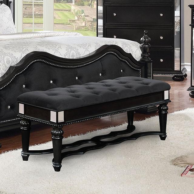 Azha Black Bench - Furniture 4 Less Outlet (Salinas,CA)