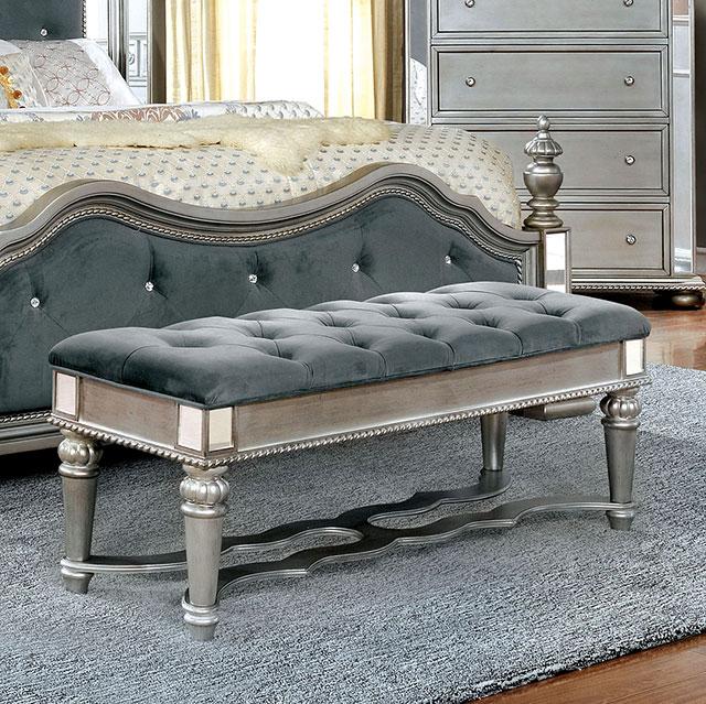 Azha Silver/Gray Bench - Furniture 4 Less Outlet (Salinas,CA)