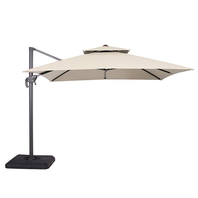 Hero 10 Ft Square Umbrella w/ Double Top + 37" Large Base - Furniture 4 Less Outlet (Salinas,CA)