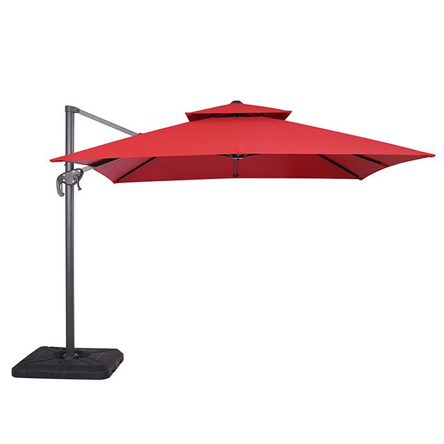 Hero 10 Ft Square Umbrella w/ Double Top + 37" Large Base - Furniture 4 Less Outlet (Salinas,CA)