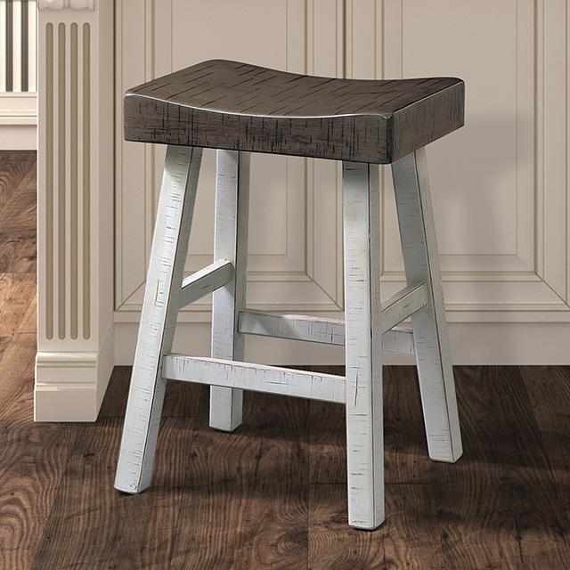 Biasca 24" Stool (2/CTN) White, Brown, & Black - Furniture 4 Less Outlet (Salinas,CA)