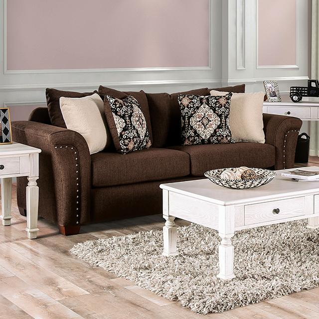 BELSIZE Sofa, Chocolate/Tan - Furniture 4 Less Outlet (Salinas,CA)