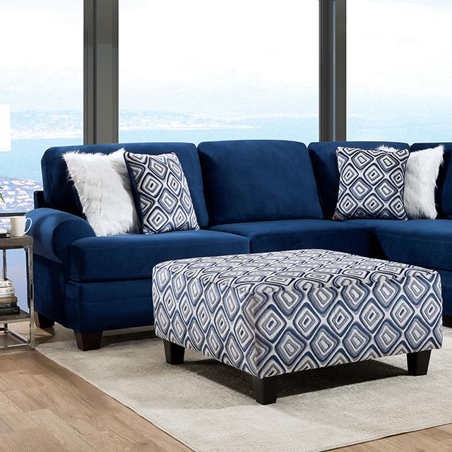 WALDPORT Sectional, Navy - Furniture 4 Less Outlet (Salinas,CA)