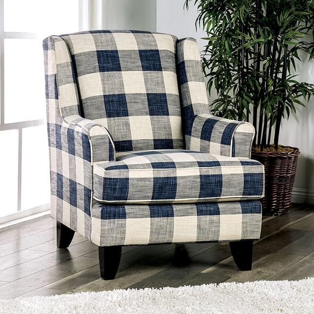 Nash Ivory Chair, Checkered - Furniture 4 Less Outlet (Salinas,CA)