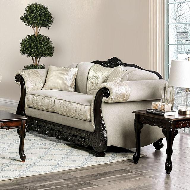 Newdale Ivory Love Seat - Furniture 4 Less Outlet (Salinas,CA)