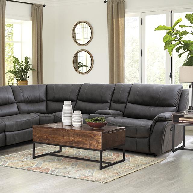 JEROMINUS Sectional, Dark Gray - Furniture 4 Less Outlet (Salinas,CA)
