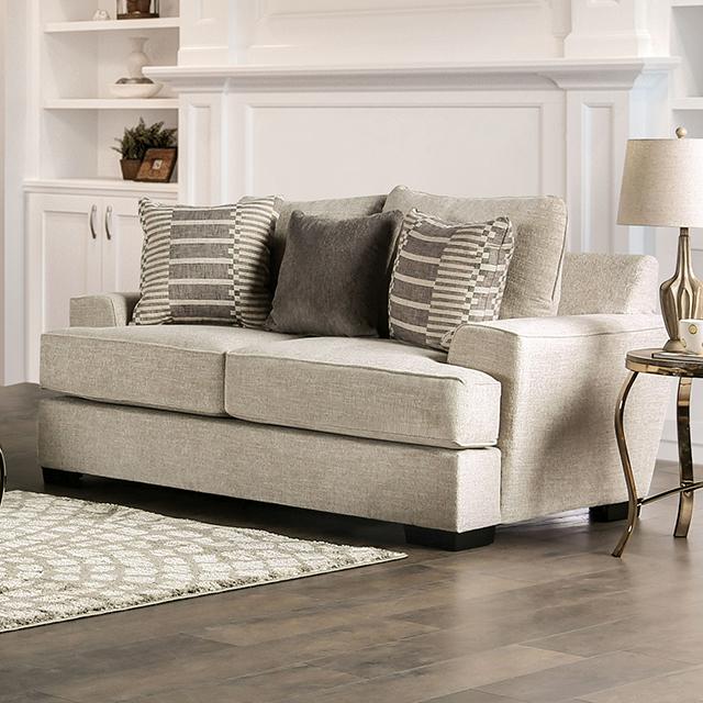 HOLBORN Loveseat, Beige - Furniture 4 Less Outlet (Salinas,CA)