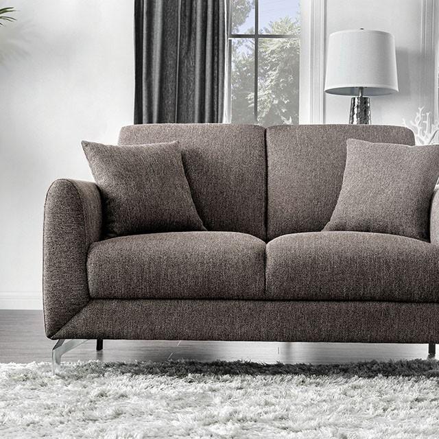 LAURITZ Loveseat, Brown - Furniture 4 Less Outlet (Salinas,CA)