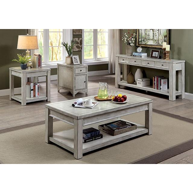Meadow Antique White Sofa Table - Furniture 4 Less Outlet (Salinas,CA)