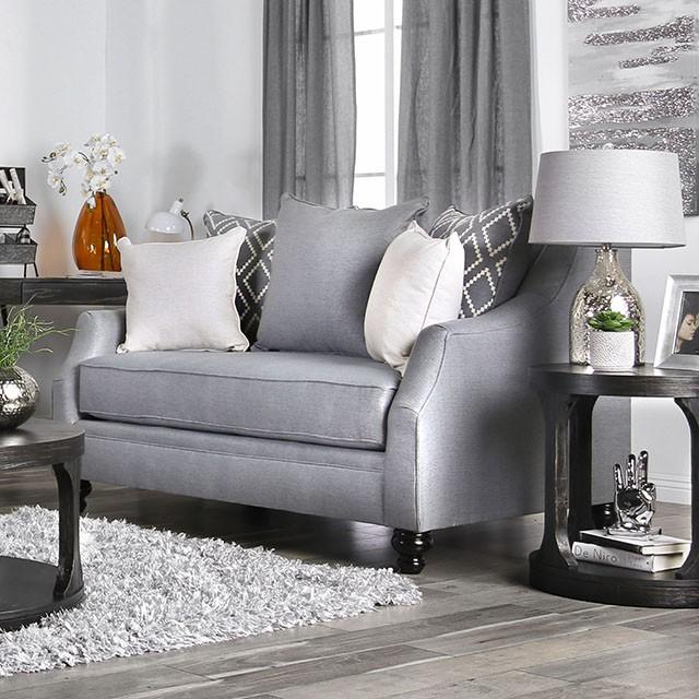 Nefyn Gray Love Seat - Furniture 4 Less Outlet (Salinas,CA)