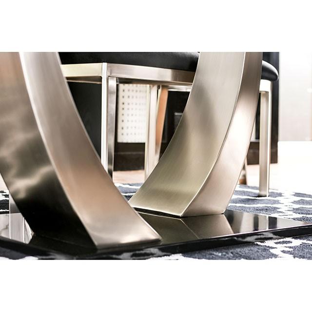 NOVA Silver/Black Dining Table - Furniture 4 Less Outlet (Salinas,CA)