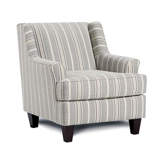PORTHCAWL Accent Chair, Stripe - Furniture 4 Less Outlet (Salinas,CA)