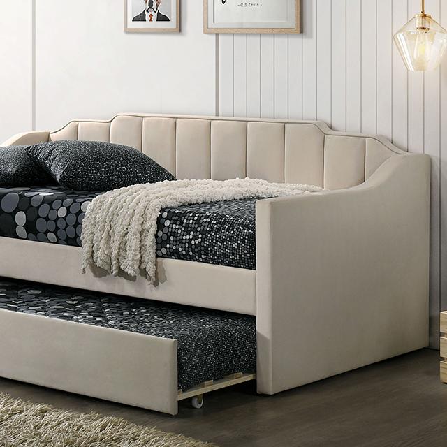 KOSMO Twin Daybed, Beige - Furniture 4 Less Outlet (Salinas,CA)
