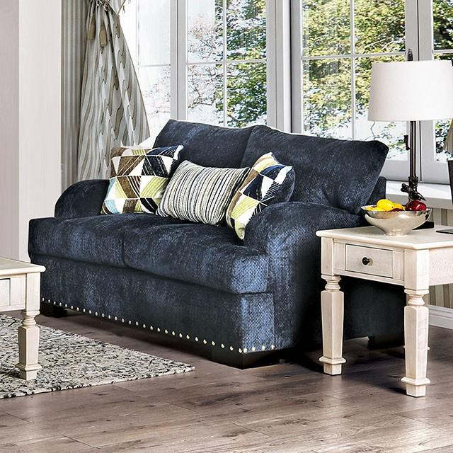 Jayda Navy Love Seat - Furniture 4 Less Outlet (Salinas,CA)