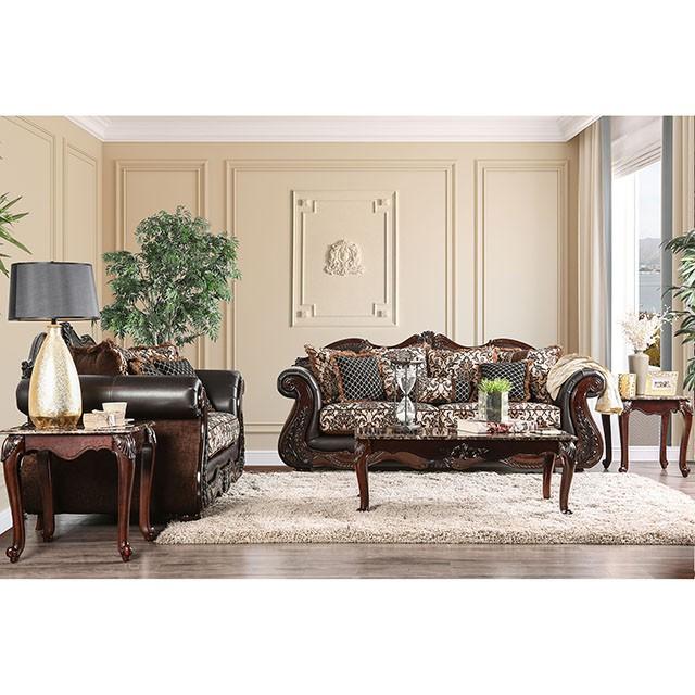 JAMAEL Brown/Espresso Sofa - Furniture 4 Less Outlet (Salinas,CA)
