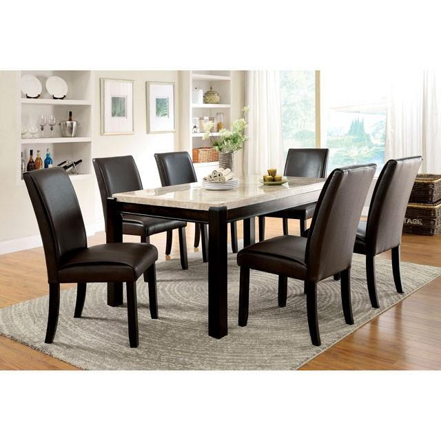 GLADSTONE I Dark Walnut/Ivory Dining Table - Furniture 4 Less Outlet (Salinas,CA)