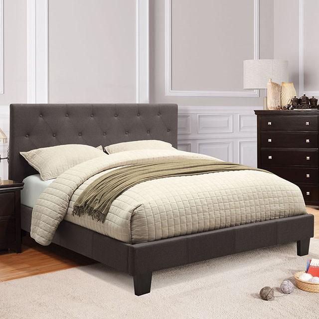 LEEROY Cal.King, E.King, & Full Bed Ivory & Gray - Furniture 4 Less Outlet (Salinas,CA)