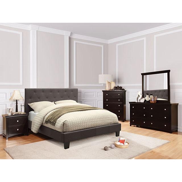 LEEROY Queen & Twin Bed Ivory & Gray