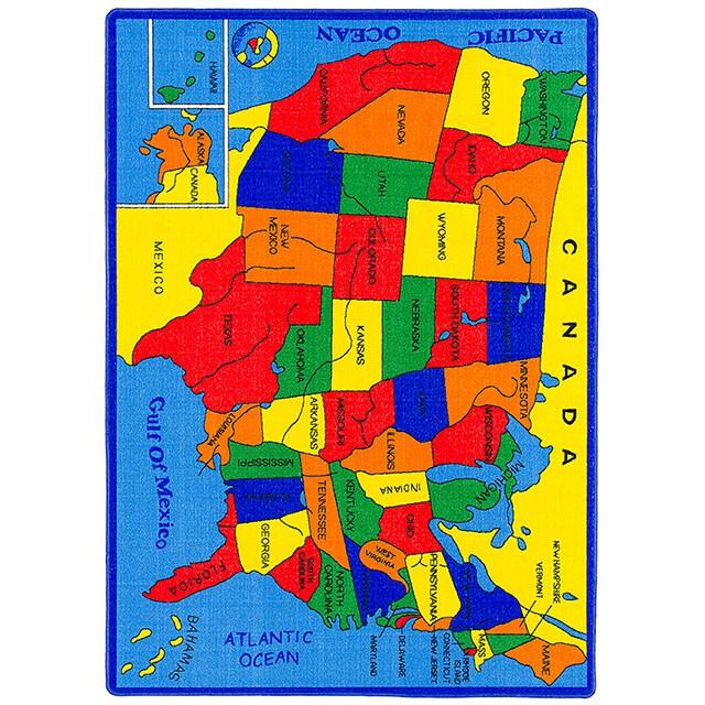 ABBEY Us Map 5' X 8' Area Rug - Furniture 4 Less Outlet (Salinas,CA)