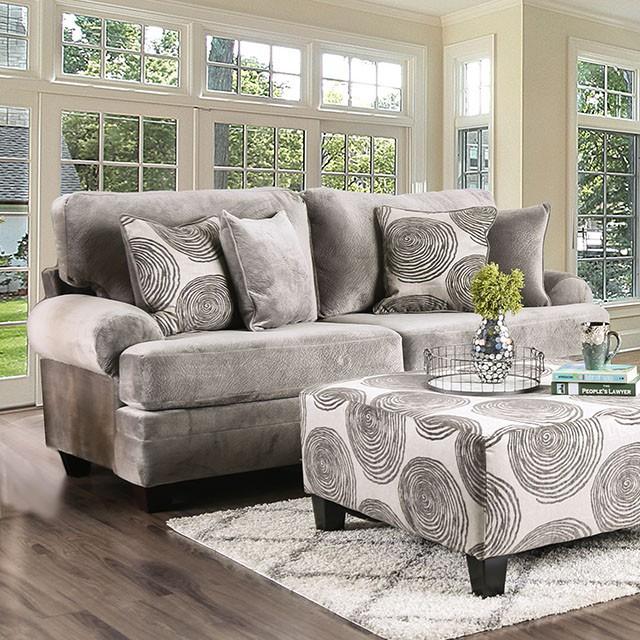 Bonaventura Gray/Pattern Sofa - Furniture 4 Less Outlet (Salinas,CA)