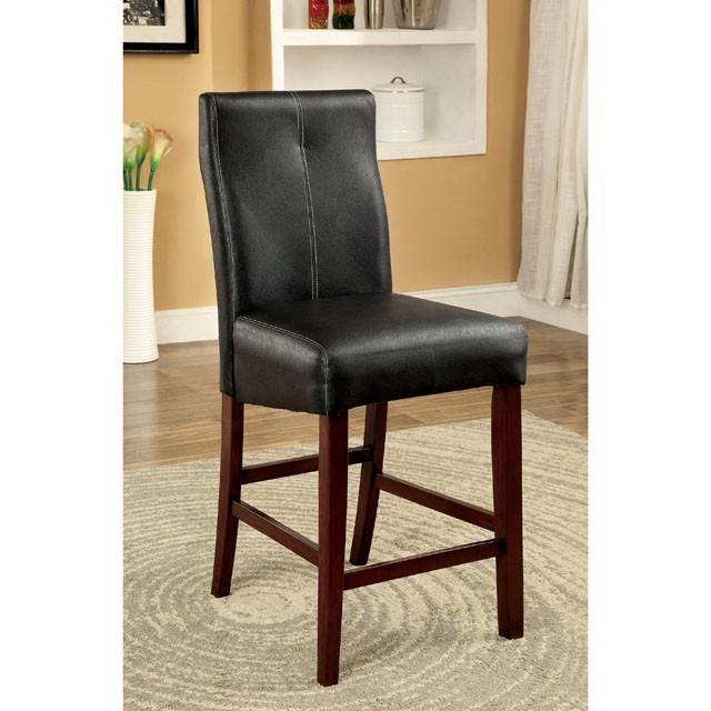 BONNEVILLE II Brown Cherry/Black Counter Ht. Chair (2/CTN) - Furniture 4 Less Outlet (Salinas,CA)
