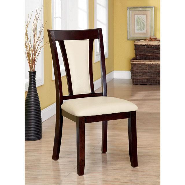 BRENT Dark Cherry/Ivory Side Chair (2/CTN) - Furniture 4 Less Outlet (Salinas,CA)
